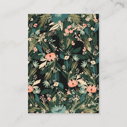 緑お洒落ピンクフローラおむつベビーシャワー エンクロージャーカード (裏面)