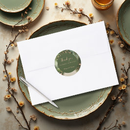 緑お洒落中の森結婚の感謝してい君 ラウンドシール