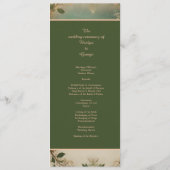 緑お洒落中世の森結婚式 プログラム (裏面)