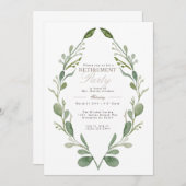 緑お洒落園の退職パーティー |招待状 招待状 (正面/裏面)