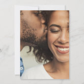 緑お洒落色の黒い金ゴールド写真カジュアル結婚の 招待状 (裏面)