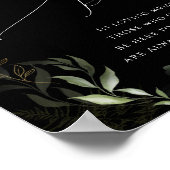 緑お洒落色金ゴールド | Blackこのキャンドルは燃える ポスター (角)