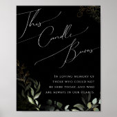 緑お洒落色金ゴールド | Blackこのキャンドルは燃える ポスター (正面)