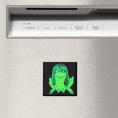 緑かつらマグネット付き小さな緑のカエル マグネット (インサイチュ (食洗機))