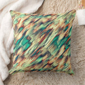 緑からセピアまでの岩石質または石筍のシミュレーション クッション (ブランケット)