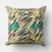 緑からセピアまでの岩石質または石筍のシミュレーション クッション (正面)