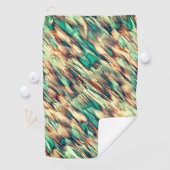 緑からセピアまでの岩石質または石筍のシミュレーション ゴルフタオル (インサイチュ)