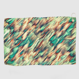 緑からセピアまでの岩石質または石筍のシミュレーション ゴルフタオル