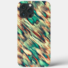 緑からセピアまでの岩石質または石筍のシミュレーション iPhone 13 PRO MAXケース