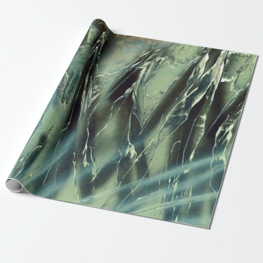 緑から濃い灰色 ラッピングペーパー (アンロールド)