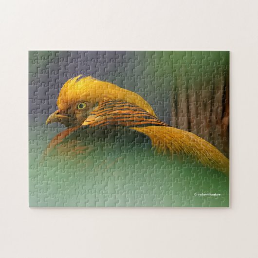 緑から現れる:黄金のキジ ジグソーパズル (横)