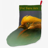 緑から現れる：黄金キジ ラージクリスマスストッキング (裏面)