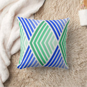 緑から青へのリバーシブル装飾用クッション クッション (ブランケット)