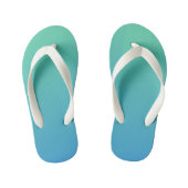 緑から青へ キッズビーチサンダル (フットベッド)