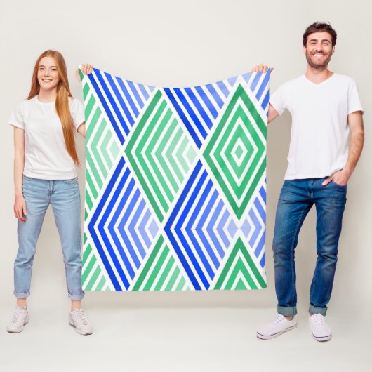 緑から青 フリースブランケット (インサイチュ)