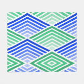 緑から青 フリースブランケット (正面(横))