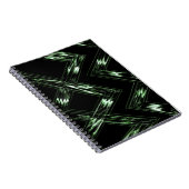 緑から黒へのパインパターン ノートブック (右側)