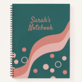緑かわいらしとピンクの美学と芸術的 ノートブック (正面)