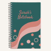 緑かわいらしとピンクの美学と芸術的 ノートブック (正面)