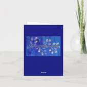 緑かわいらしと青の羽織のハチドリ サンキューカード (裏面)