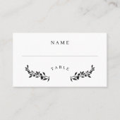 緑かわいらしのエレガント表の結婚護衛カード プレイスカード (正面)