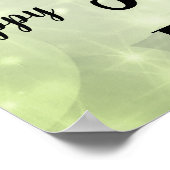 緑かわいらしの輝き50番目の誕生日名 ポスター (角)