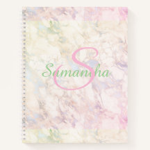 緑かわいらしピンク大理石名パーソナライズされた