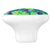 緑かわいらしモザイク扉または引き出しノブ セラミックノブ (側面)