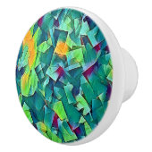 緑かわいらしモザイク扉または引き出しノブ セラミックノブ (右)