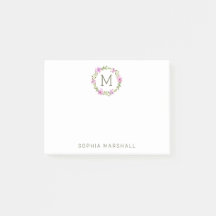 緑かわいらしモノグラムののフローラリース