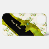 緑かわいらしヴィンテージフローラ花模様 Case-Mate iPhoneケース (裏面 (横))