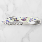 緑かわいらし紫フローラプリント ソムリエナイフ (裏面)