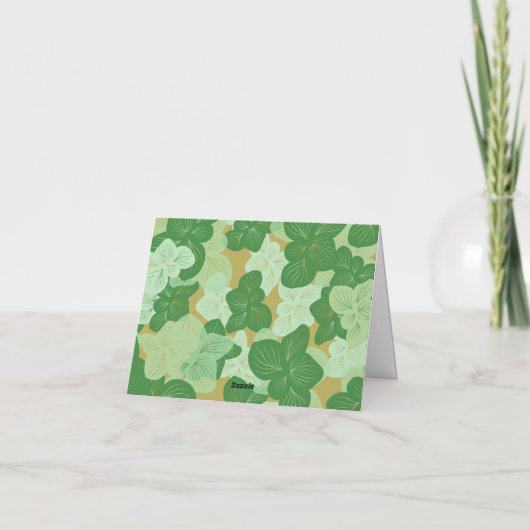 緑かわいらし葉 カード (裏面)