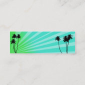 緑か水の熱帯プロフィールカード スキニー名刺 (裏面)