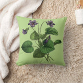 緑か白の甘いバイオレットの花 クッション (Blanket)