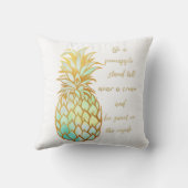 緑か青の調子のパイナップル装飾用クッションがあって下さい クッション (裏面)