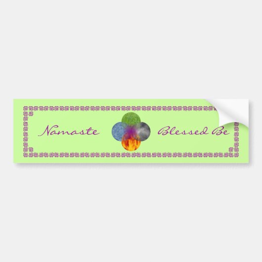 -緑があることの車輪 バンパーステッカー (正面)