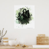 緑がかったアラゴーンベクターコラージュ ポスター (キッチン)