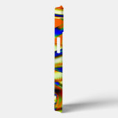 緑がかったベージュの斜線にカラーパッチ Case-Mate iPhoneケース (裏面 / 右)