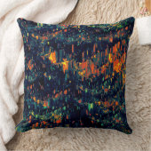 緑がかった上に置き換えられたキャンプファイヤーの抽象芸術モザイク クッション (ブランケット)