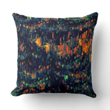 緑がかった上に置き換えられたキャンプファイヤーの抽象芸術モザイク