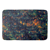 緑がかった上に置き換えられたキャンプファイヤーの抽象芸術モザイク バスマット (正面)