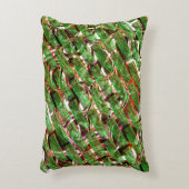 緑がかった壁効果と泡サーモン色？ アクセントクッション (正面(垂直))
