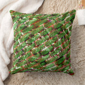 緑がかった壁効果と泡サーモン色？ クッション (ブランケット)