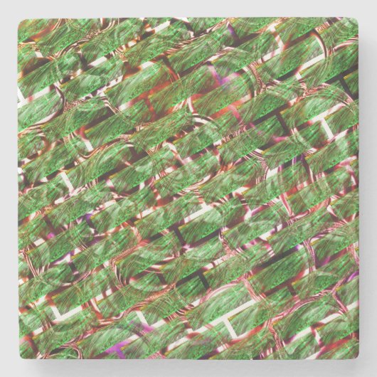 緑がかった壁効果と泡サーモン色？ ストーンコースター (正面)