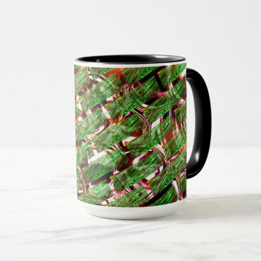 緑がかった壁効果と泡サーモン色？ マグカップ (正面右)