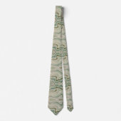 緑がかった大理石パターン ネクタイ (正面)