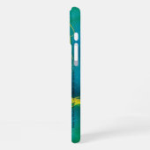 緑がかった抽象芸術 iPhoneケース (左側面)