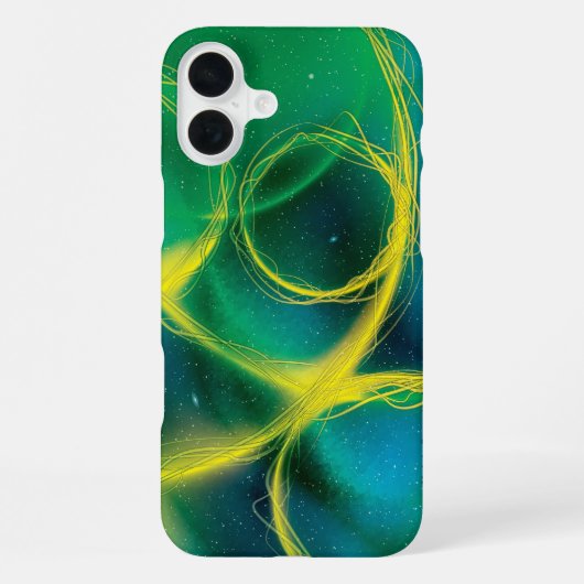 緑がかった抽象芸術 iPhoneケース (裏面)