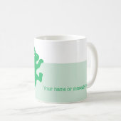 緑がかった緑のうさぎマグカップ コーヒーマグカップ (正面右)